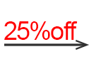25%off→