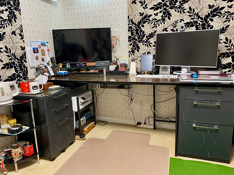 GW緊急セール！クラスティーナ　モダン書斎デスク　 ブラウン 書斎デスクリフォーム - ソファー、モダン家具のインテリアショップ
